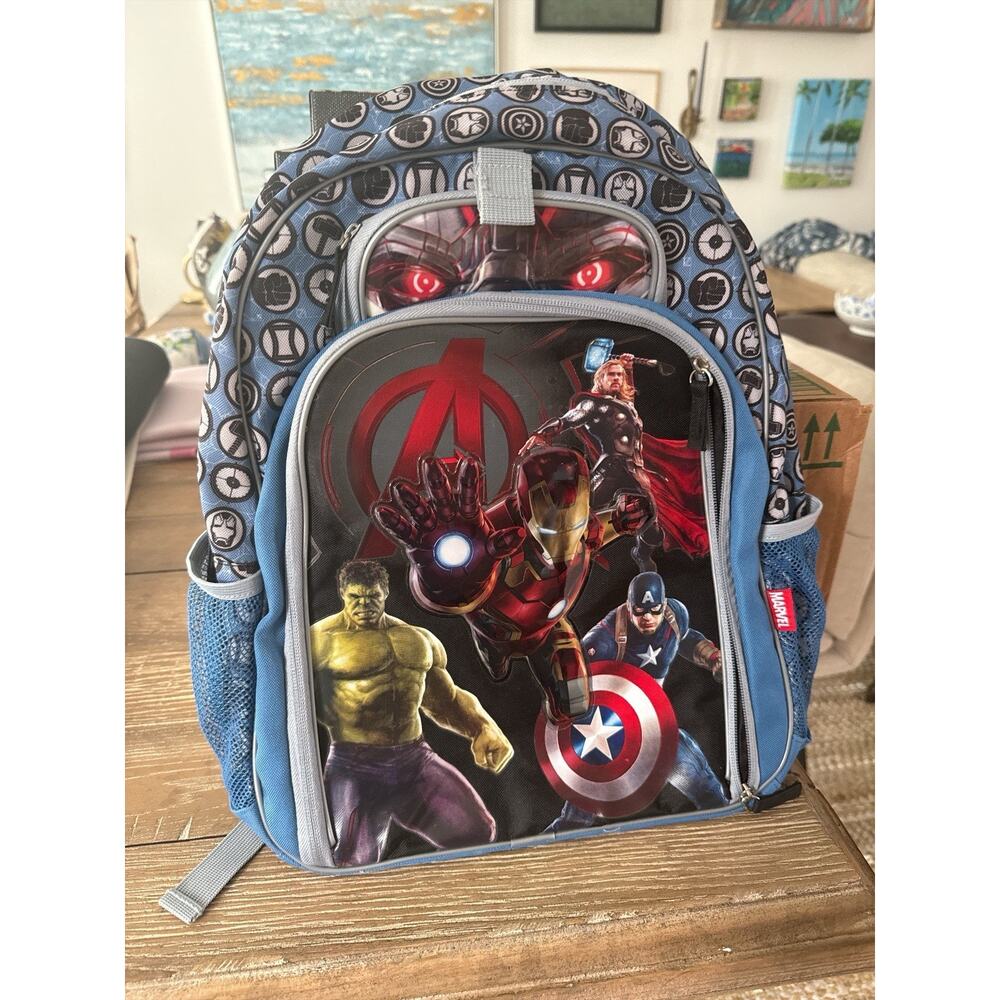 Marvel Avengers Backpack Disney Store Iron Man Thor Hulk Captain America 16"
